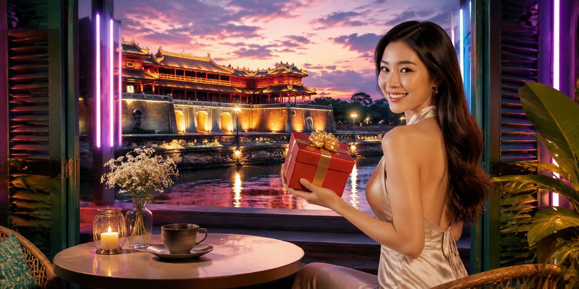 Nhóm bạn chơi bài truyền thống tại quán cà phê Huế buổi chiều